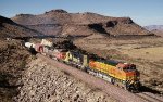 BNSF 4881 leads a long general merchandise freight west